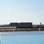 The swimming pool on top of the hotel. In the background Colosseo.